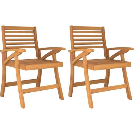 Garden Chairs 2 pcs 58x58x87 cm Solid Wood Acacia vidaXL (1/5)