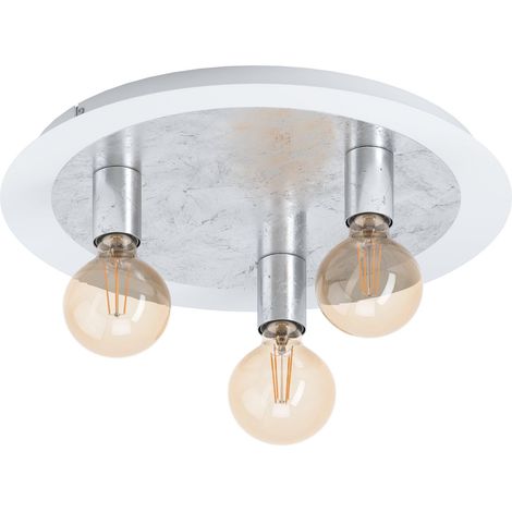 Eglo LED lampe de plafond Passano, plafonnier 3 flammes vintage rétro (1/3)
