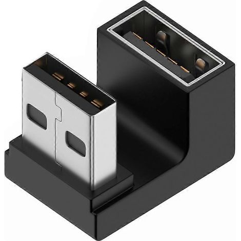 Connecteur USB 3.0 à 90 degrés (Haut/Bas) pour ordinateur portable/PC - Prise jack - (1/5)