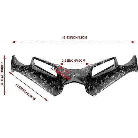 Motorcycle Winglet Aerodynamic Wing Kit Spoiler Motor Accessories For Kawasaki Ninja 300 Ninja 250 Ninja300/250 Ex300 2013-2017( water ripple) (1/5)