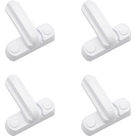 4PCS Serrures Loquets Bloque Serrure de fenêtre Blanc Serrures Sécurité Supplémentaires pour diverses portes UPVC/PVC et Windows et sécurité à la maison (1/5)