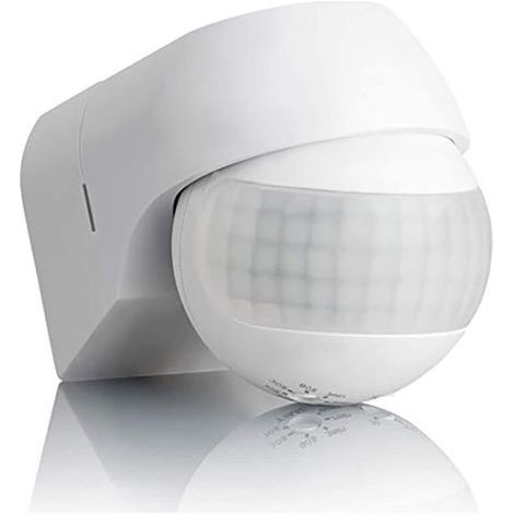 Détecteur de mouvement infrarouge extérieur – Portée 30 m – Angle de détection 180° – Réglage luminosité 3 à 2000 lux – Installation facile (1/5)