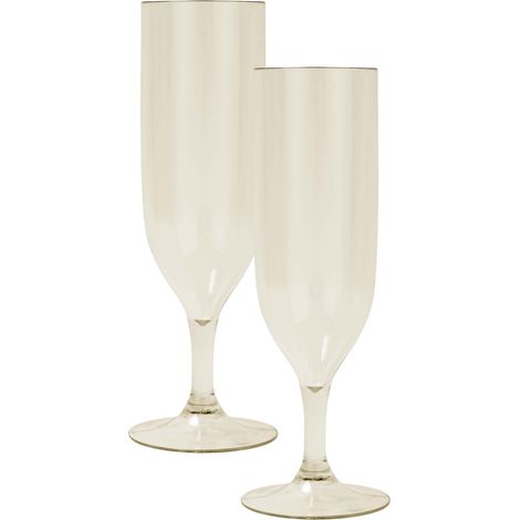 Verre réutilisable 2 pièces, pour fête ou fête dans le jardin, Beige Transparent (1/3)
