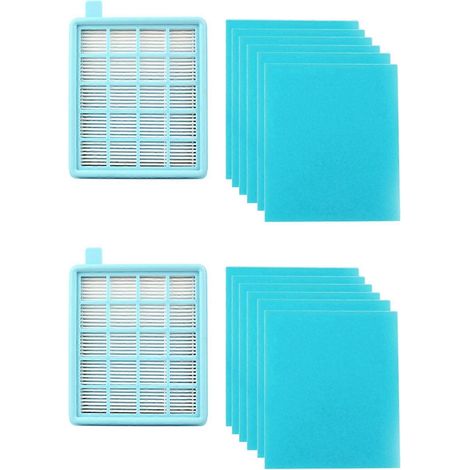 Lot de 14 filtres HEPA compatibles avec les aspirateurs Philips FC8515, FC8516, FC8517, FC8470, FC8471, FC8630, FC8631 et FC8632. (1/5)