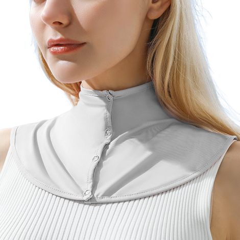 Châle de protection solaire en soie glacée pour femme, respirant et léger, idéal pour les activités de plein air. Serviette de protection solaire légère et respirante. (1/5)