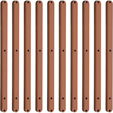 Packung mit 5 Paar Kunststoff-Schubladenschienen – 298 mm – Braun
