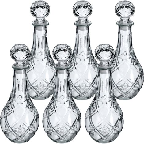 KADAX Elegante Decanter per Whisky da Uomo - Classico Decanter per Vino dal Design Unico - Bottiglia di Whisky in Regalo (0,8 L - 6 Pezzi) (1/5)