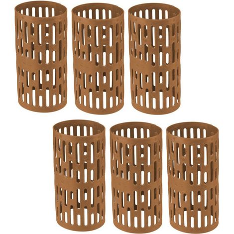 Lot de 2 kits de 3 Protections pour troncs d'arbres TreeSave Hauteur 20cm Longueur 33cm Marron (1/5)