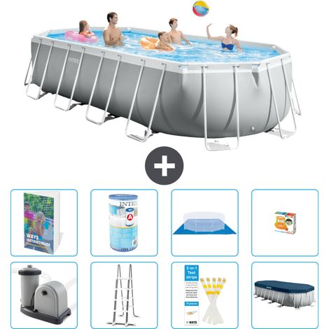 Prism Frame Pool Oval - 610x305x122 cm - 9-teilig S541