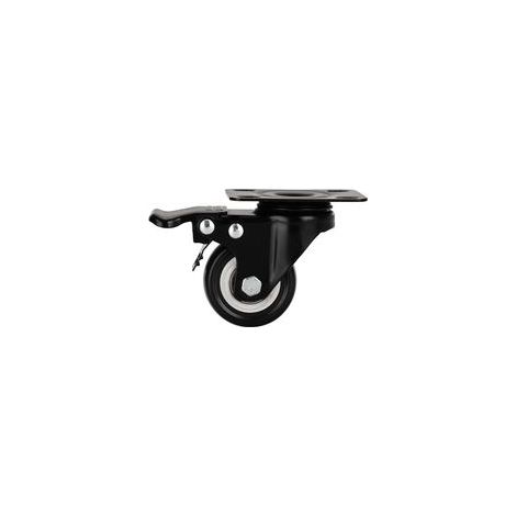 4 Pièces Roulettes pour Meubles 40mm - Charge Lourde Jusqu'à 200KG avec 4 Frein - Pivotantes avec Vis et Rondelles pour Transport, Table, Armoire
