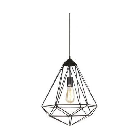 Diamant Pendelleuchte E27 1M Schwarz