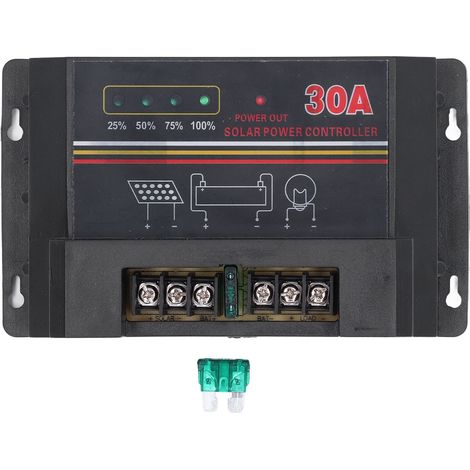 Régulateur de charge solaire 30A 12V, processeur CPU haute vitesse, protection multiple, transmission de données, contrôleur solaire à microprocesseur (1/5)