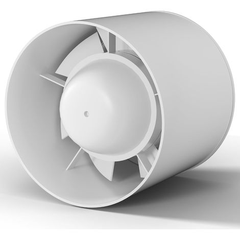 Extracteur d'air silencieux 150 mm 18W 320 m³/h économe en énergie à flux mixte ventilateur de conduit pour bain, évents, serres, tentes (6 inch) (1/5)