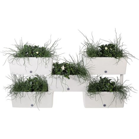 1CF KIT FIORIERE COMPONIBILI 'BRICK' kit 5 pz - colore tortora