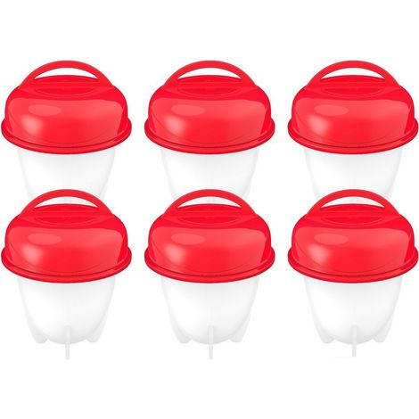 6 Cuoci Uova In Silicone Contenitore Per Cottura Uova Sode In Camicia E Altro