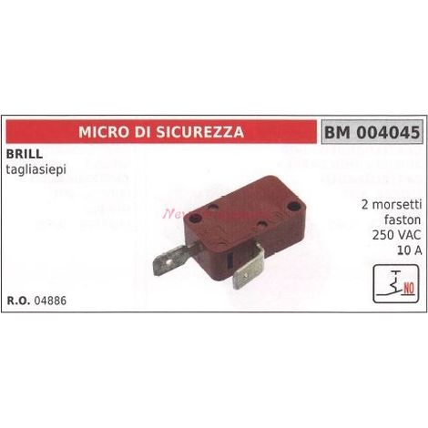Micro interrupteur de sécurité BRILL taille-haie 2 bornes faston 004045