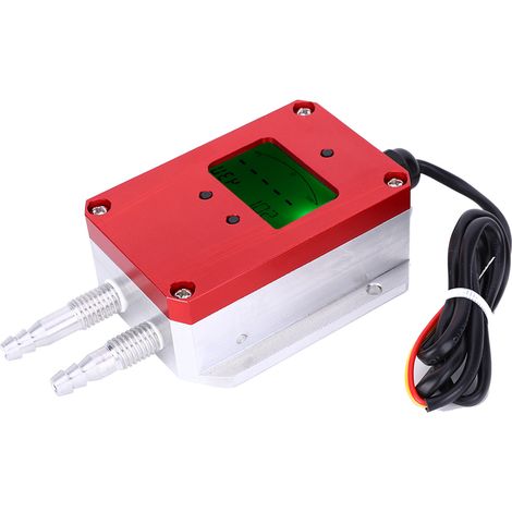Transmetteur de pression d'air numérique LCD 24V CC, capteur de pression différentielle 4-20mA, ±500Pa, pour ventilation de salle blanche, mesure précise. (1/5)