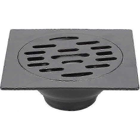 Siphon de sol carré pour salle de bain, en acier inoxydable épais, avec grille de vidange anti-odeurs (siphon de sol standard) (1/5)