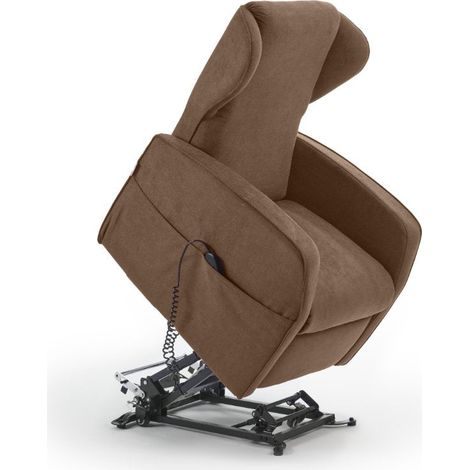 Poltrona Alzapersona Elettrica 2 Motori 73x101x86 cm Adele in Microfibra Dispositivo Medico 1 Marrone (1/5)