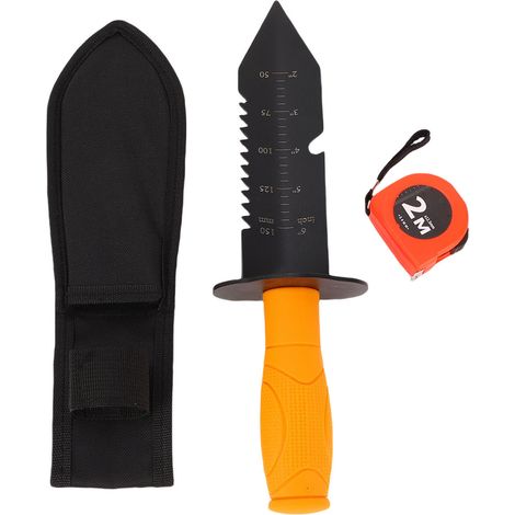 Heavy Duty Serrated Digger Metal Digging Shovel with Sheath Tape Measure Belt Mounted Gardening Accessories (1/5)