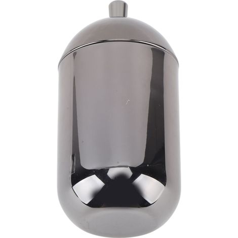 Porte-cotons-tiges en acier inoxydable, résistants, multifonctionnels et anti-poussière, jolis pots pour la salle de bain. (1/5)
