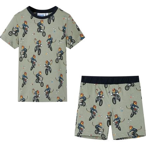 Teenpull – Kinderpyjama mit Kurzen Ärmeln Hellkhaki 116 (1/5)