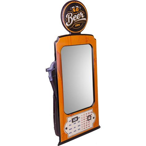 Espejo de metal naranja 42x82x5