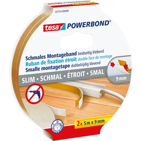 BANDE DE MONTAGE TESA® POWERBOND TESA 55714-00-00 (L X L) 5 M X 9 MM 2 ROULEAU(X) (1/5)
