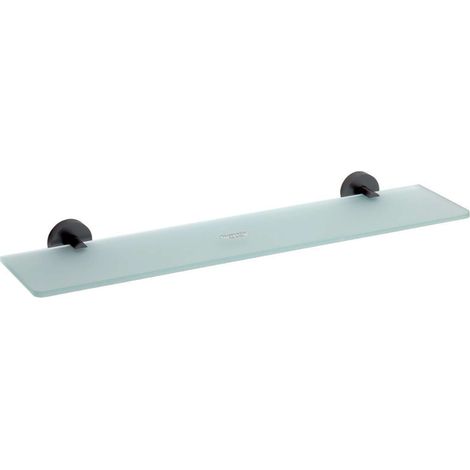 Sapho X-Round - Wandregal, Länge 60 cm, Milchglas/schwarz XR609B (1/2)