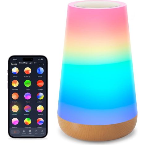 Projecteur ciel étoilé, 30 modes d'éclairage, 16 couleurs, veilleuse LED, gradation, lampe cristal tactile (1/5)