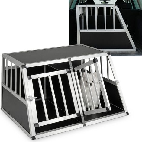 Cage de transport pour chien en aluminium avec porte verrouillable (1/5)