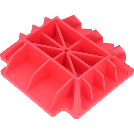 Jack Alleviate starre Nylon-Grundplatte, rot, gekerbt, Ersatz für XTREME OffRoad Rescue. (1/5)