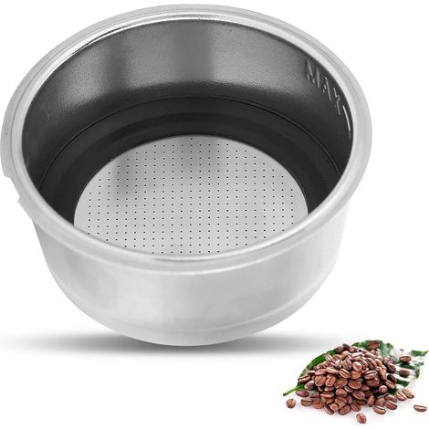 1 Porte Filtre Café 51mm, Acier Inoxydable Réutilisable, Double Tasse, Pour Machine Espresso (1/5)