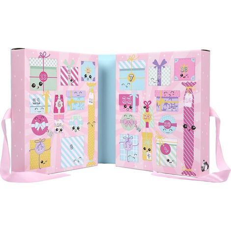 Calendrier de l'avent kawaii avec bougies parfumées – 24 surprises en cire – Dimensions 19x25xH13cm – Livré monté