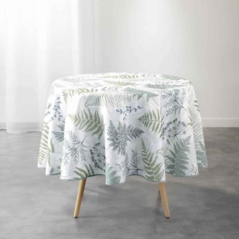 Nappe Ronde Imprimée "Melisandre" 180cm Vert (1/3)