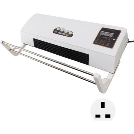 Petit chauffage climatiseur mural ventilateur chaud avec télécommande prise UK 220V (1/5)