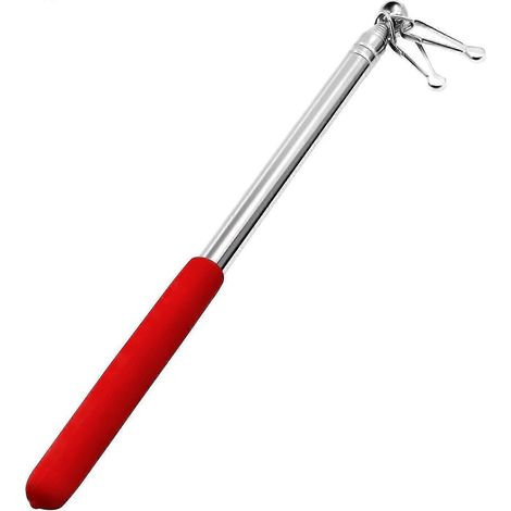 Mât télescopique portatif de 120 cm (4 pieds), canne portable avec clips - Acier inoxydable extensible avec poignée antidérapante - Mât de drapeau pliable pour drapeau (1/5)