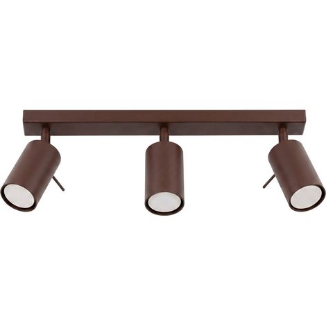 Plafones RING marrón acero 3xGU10 45cm Sollux (1/2)