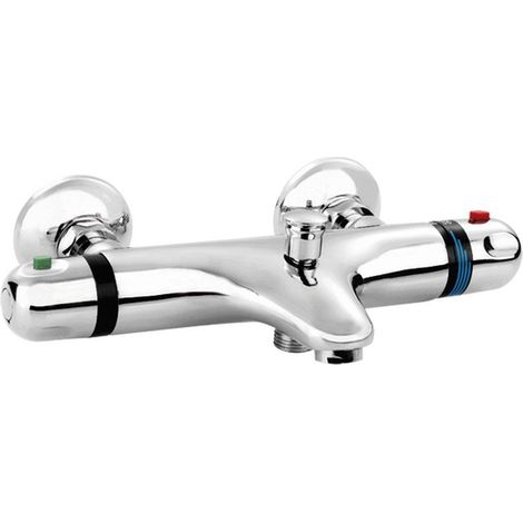 Go by Van Marcke Isiflow Mitigeur Thermostatique Baignoire Douche - mélangeur - économie d'eau - entraxe 15cm - blocage de sécurité - disques (1/2)