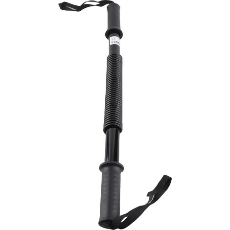 Barre de musculation à ressort de 20 kg, noire, haute résistance, fiable, robuste et polyvalente, idéale pour le fitness. (1/5)