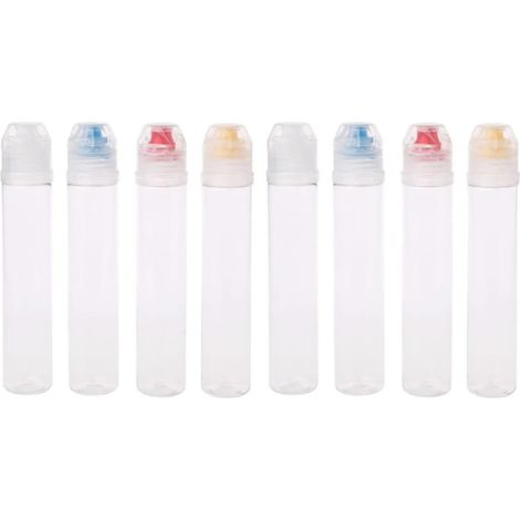 8 Pièces Contenant Vinaigrette en Plastique Réutilisable, Flacons Souples pour Condiments Étanchéité et Capacité Adaptée, pour Stockage Maison et Sandwichs Couleur Aléatoire (1/5)
