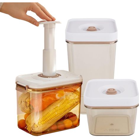 Boîte de Stockage Alimentaire, Récipients Sous Vide pour Fruits, Boîte Lunch Étanche Réfrigérateur Micro-Ondes Pour Maison Bureau Collation Extérieur (1/5)