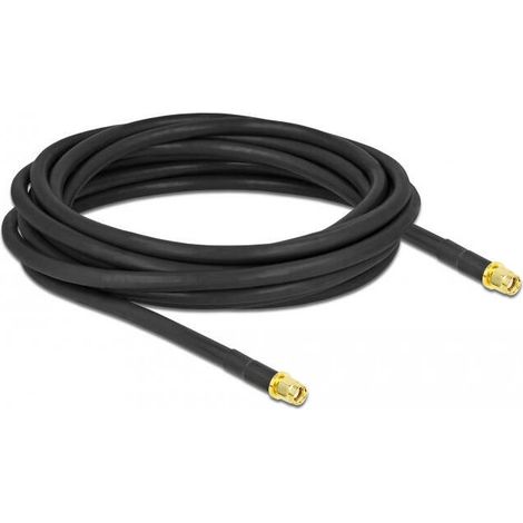 Delock cable de antena  rp-sma macho a rp-sma macho lmr/cfd300 5 m low loss