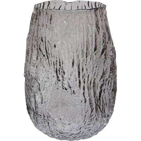 Vase en verre taupe 25 cm (1/3)