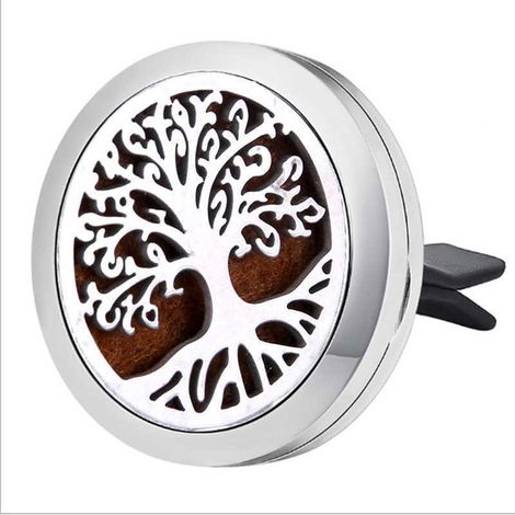 Diffuseur Dhuile Essentielle Pour Voiture - Clip Ventilation 30 mm En Acier Inoxydable Avec 6 Tampons En Feutre (1/5)