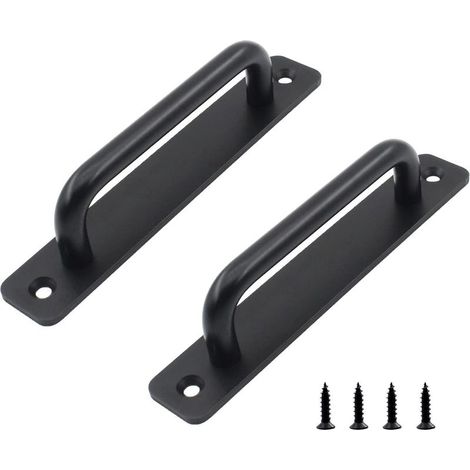 Juego de 2 manijas para puertas, herrajes de aleación de aluminio para puertas corredizas, manijas modernas para puertas de madera, puertas de vidrio, puertas de metal, ventanas, graneros, gabinetes, (1/5)