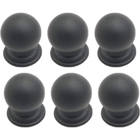 Möbelknöpfe, 22 mm schwarze Schubladenknöpfe, Türknöpfe, Möbelgriffe für Schränke, Regale und Küchen