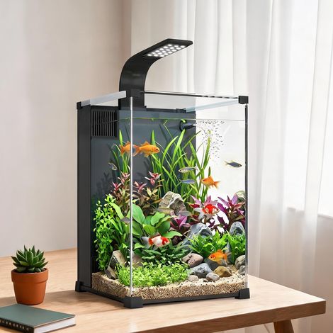 Aquarium nano en verre trempé 30 x 30 x 45 cm avec filtre (1/5)