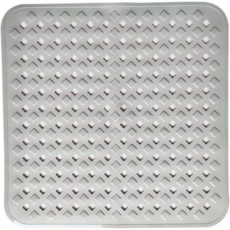 Tapis de douche et de bain antidérapant 53 x 53 cm, carré antidérapant.