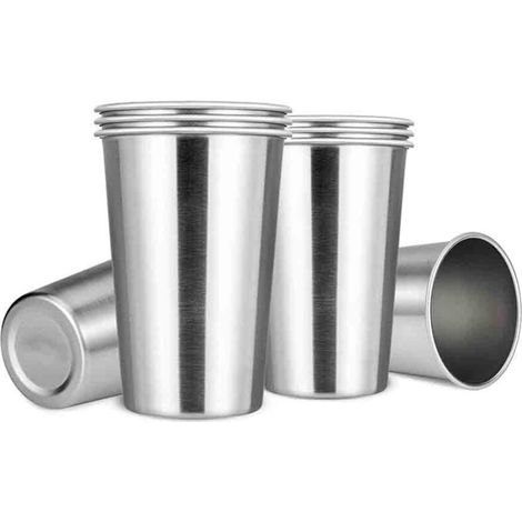 Tasses en Acier Inoxydable de Qualité SupéRieure 16 Oz Pint Cup Tumbler (8 Pack) - Tasse Empilable (1/4)